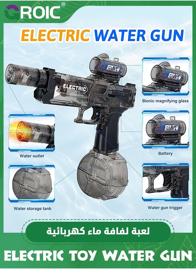 GROIC Electric Water Gun for Kids with Muzzle Flash & Recoil Effect, Pool Toy,Powerful 480CC High Capacity Automatic Squirt Guns Up to 32 FT Range for Swimming Pool Party Beach Outdoor Activity  - Image 4