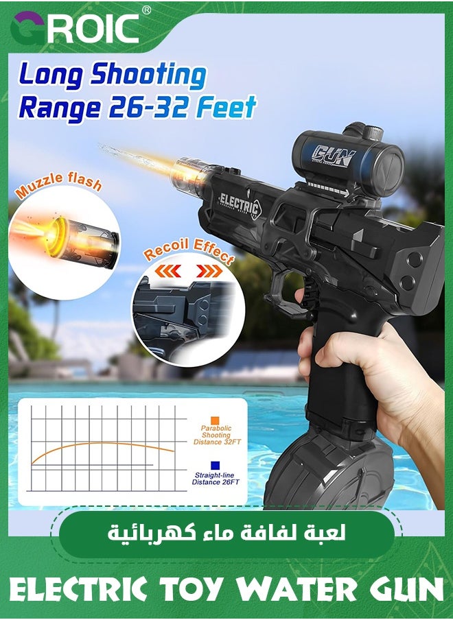 GROIC Electric Water Gun for Kids with Muzzle Flash & Recoil Effect, Pool Toy,Powerful 480CC High Capacity Automatic Squirt Guns Up to 32 FT Range for Swimming Pool Party Beach Outdoor Activity  - Image 3