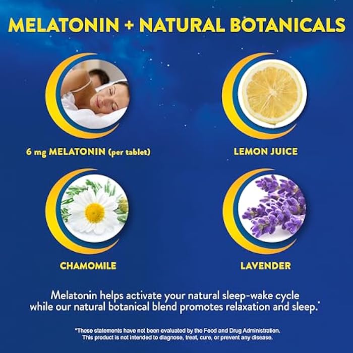 MidNite Extended Release Medium Dose, 6 mg Melatonin Sleep Aid, Non-Habit Forming, Herbal Dietary Supplement for Adults, Drug-Free, Gluten-Free, Lactose-Free, Vegetarian, Vegan, 30 Tablets - Image 4