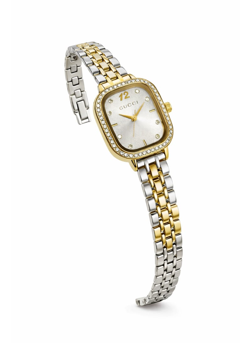 Gucci Women’s Analog Quartz Watch – Two-Tone Stainless Steel with Crystal Bezel