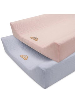 Ultra Soft Muslin Baby Changing Pad Cover, and Breathable Changing Table Pad Sheets for Boys and Girls, 2 Pack by BlueSnail (purple and pink) - pzsku/Z0828CC895AE2289CAEE1Z/45/_/1737031421/47a15837-9de9-48e9-ae7c-201729915f6c