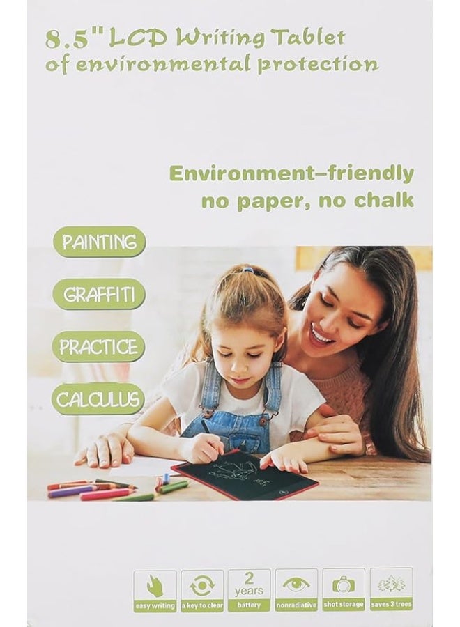 8.5-inch Digital Writing and Drawing Tablet with Advanced LCD Display | Digital Memo Board with Dedicated Stylus | Energy-Saving Paper Alternative in Attractive Green Color | Educational and Practical Gift - Image 4