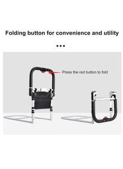 Generic Retractable bedside safety rails, standing aids for the elderly and disabled, and foldable maternity drop barriers, height adjustable from 21.2 to 24.4 inches (foldable)  - Image 3