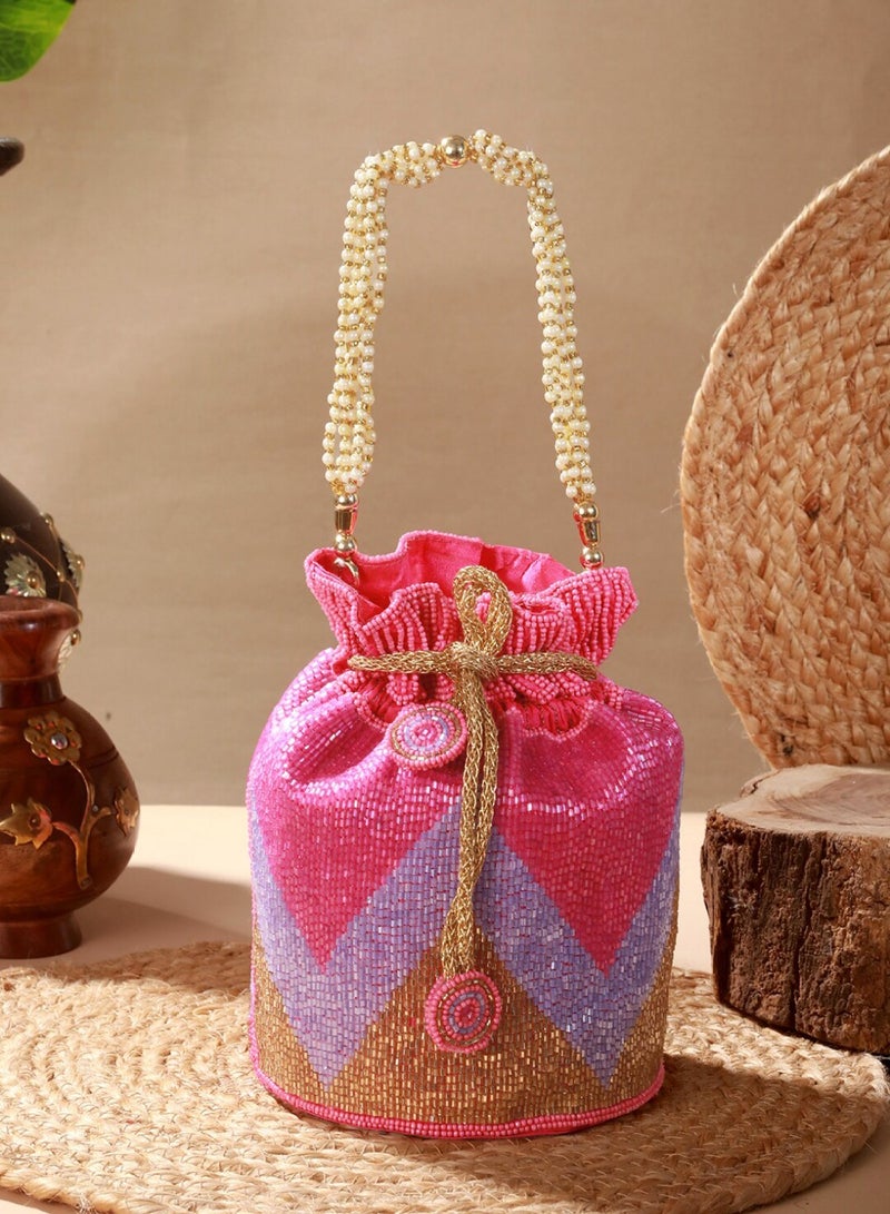 Priyaasi Embellished Potli Clutch  - Image 1