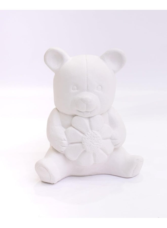 Homesmiths Daisy Bear Statue Kid Figurine For Acrylic Painting Arts And Crafts  - Image 1