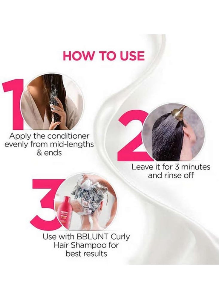 BBLUNT Curly Hair Conditioner with Coconut Water & Jojoba Oil - 250 g - Image 4