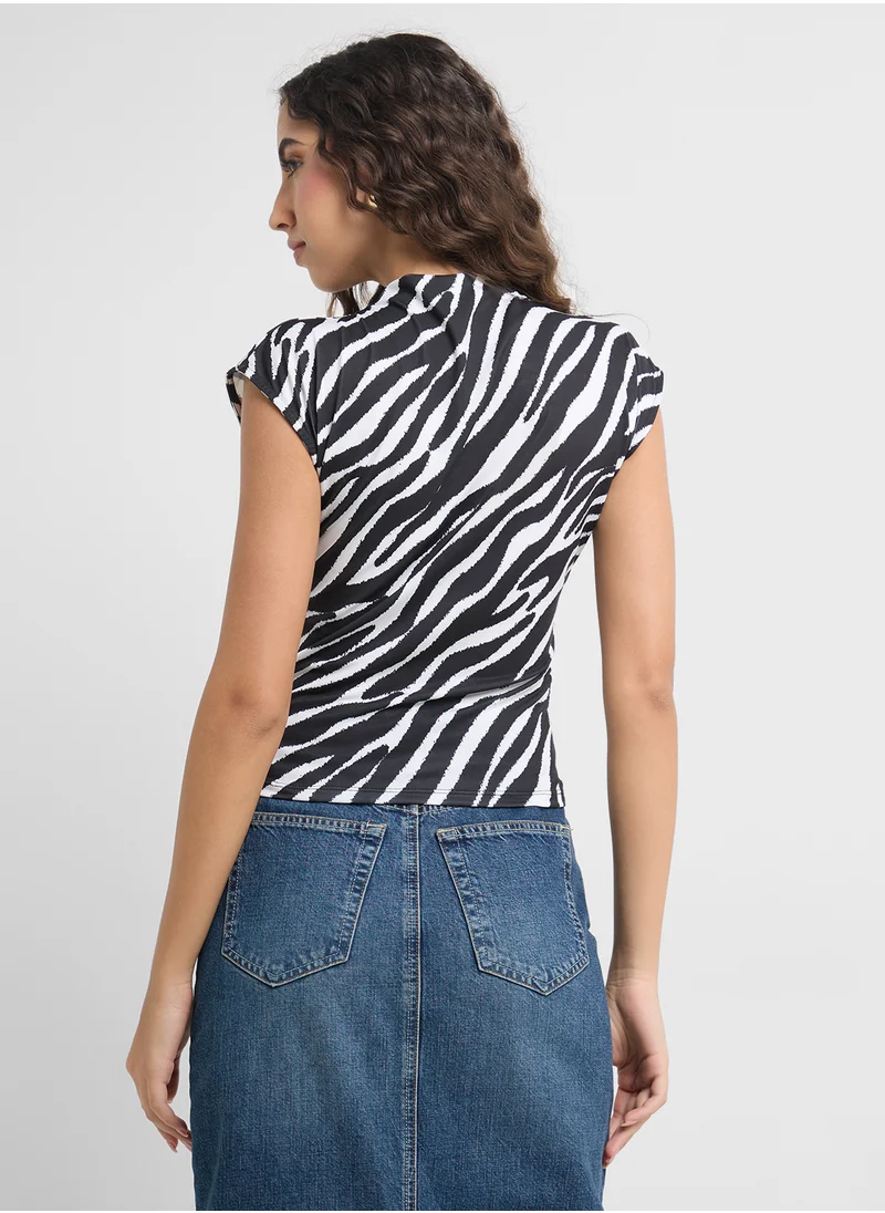 VERO MODA CHRIS SS HIGH NECK Knitted TOP