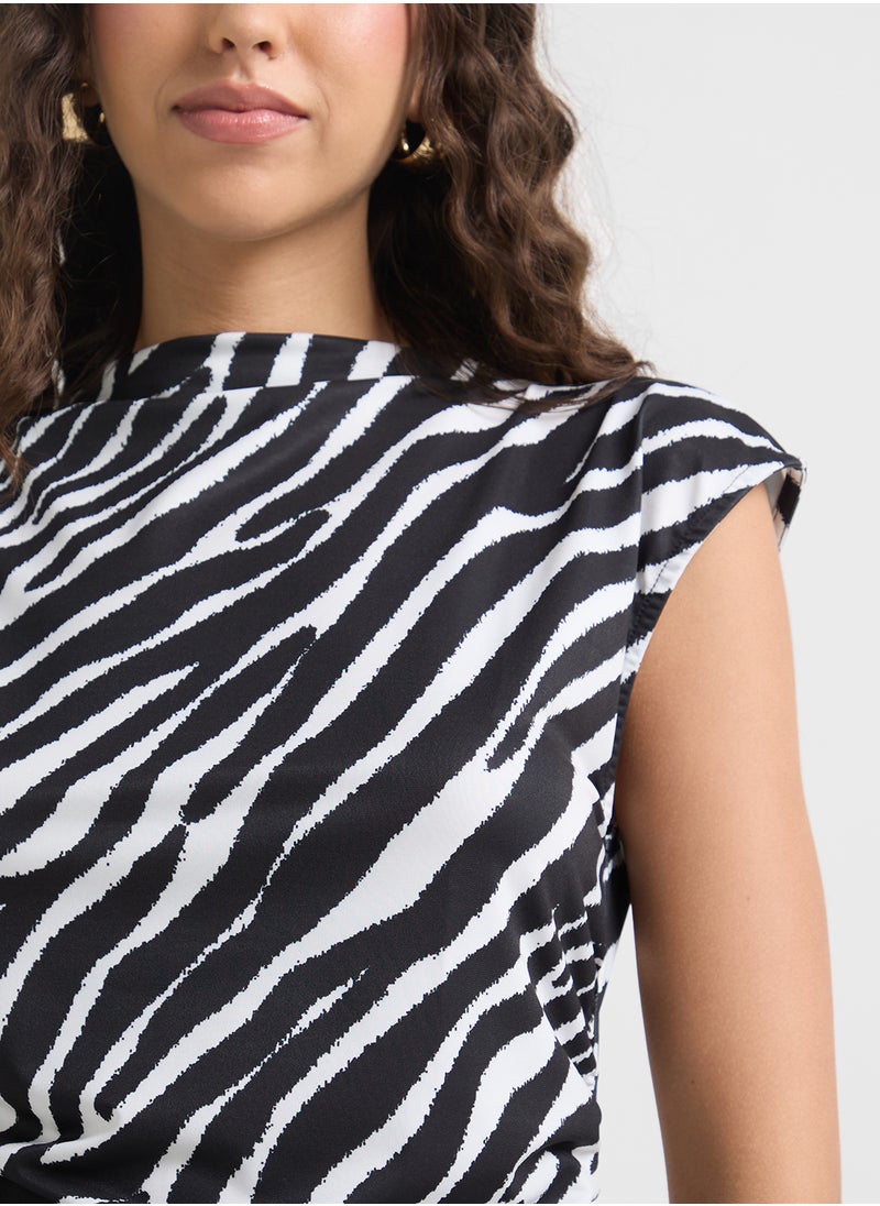 VERO MODA CHRIS SS HIGH NECK Knitted TOP  - Image 3