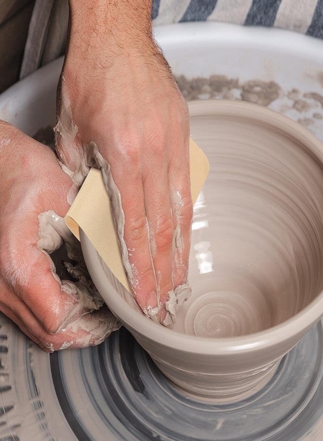 YOKIVE 6Pcs Steel Pottery Tools, Serrated Scraper Clay Ribs 3.94" x 1.99" Stainless Steel Sculpture Modeling Cutter Ceramic Tools with 2 Beige Chamois Cloth - Image 4