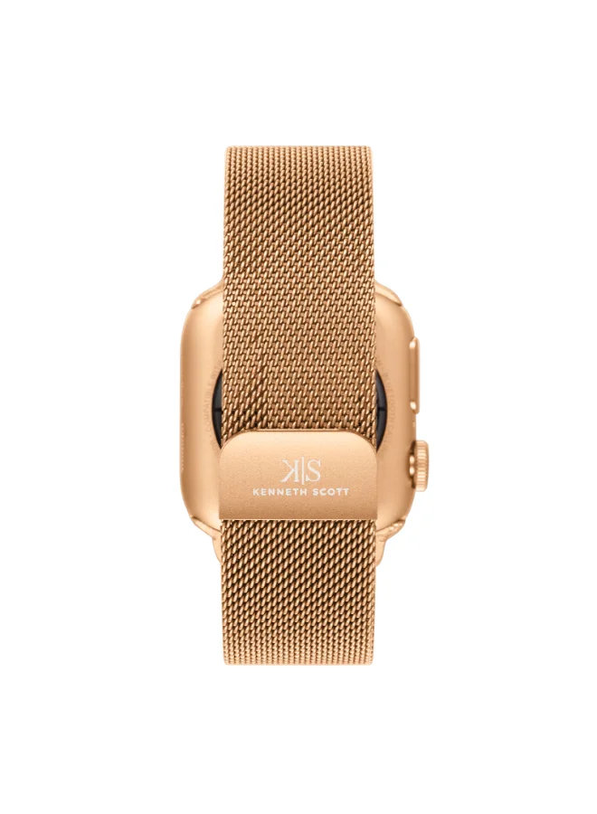 KENNETH SCOTT Unisex Mesh & Silicone Smart Watch KA10PRO-RSBMK - 35.5 mm