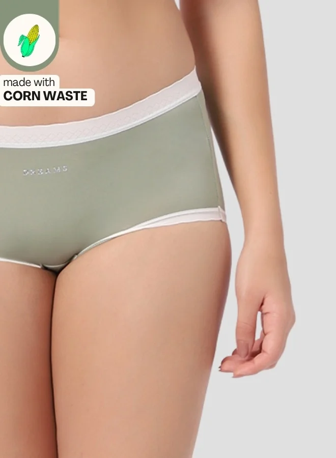 Intimate Queen Pack Of 1 Corn Bae Lacy Boyshorts – CloudSoft Luxury, Made from Corn Fiber | Soothes Skin, No Roll-Ups for Women | Best Price UAE