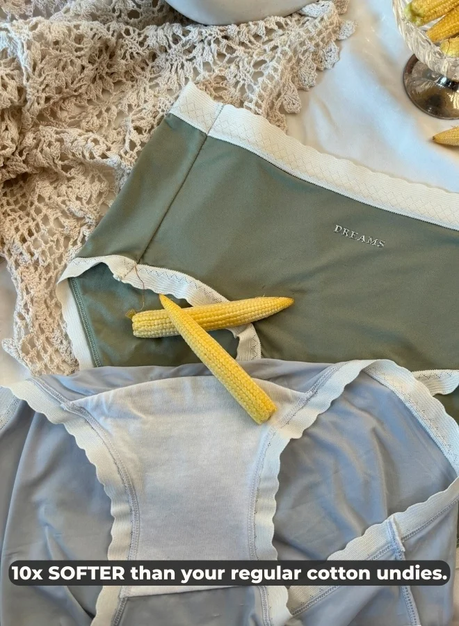 Intimate Queen Pack Of 1 Corn Bae Lacy Boyshorts – CloudSoft Luxury, Made from Corn Fiber | Soothes Skin, No Roll-Ups for Women | Best Price UAE