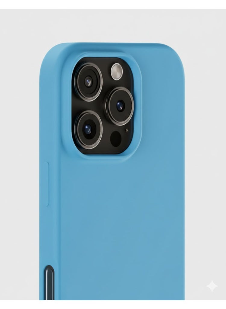 بليكس حافظة لهاتف أبل آيفون 16 بروماكس سماوي - سيليكون تي بي يو ممتاز 2.0 مم، حماية معززة للكاميرا مع درع العدسة، غطاء مقاوم للصدمات ومقاوم للماء لهاتف أبل آيفون 16 برو - Image 1