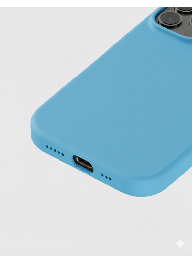 بليكس حافظة لهاتف أبل آيفون 16 بروماكس سماوي - سيليكون تي بي يو ممتاز 2.0 مم، حماية معززة للكاميرا مع درع العدسة، غطاء مقاوم للصدمات ومقاوم للماء لهاتف أبل آيفون 16 برو - Image 3