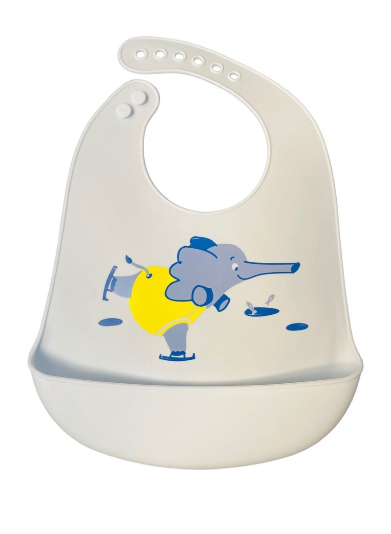 Highland Elephant Baby Bib with 6 Adjustable Sizes for Babies and Toddlers