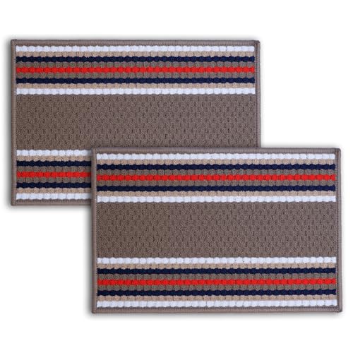 Status Contract Anti Slip Front Monsoon Doormat (38x58cm)| Living Room Rug |Polypropylene Floor Mat for Home|Essential Small Rug for Office, Bedroom & Kitchen| -Pack of 2, Rectangular (Beige) - Image 1