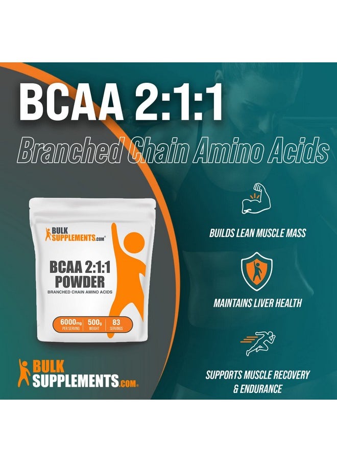 بالك سابلمنتس مسحوق BCAA 2:1:1 من BulkSupplements.com - أحماض أمينية متفرعة السلسلة، مكمل BCAA، مسحوق أحماض أمينية BCAA - بدون نكهة وخالي من الجلوتين، 1000 مجم لكل وجبة، 500 جرام (1.1 رطل) (عبوة من قطعة واحدة)  - Image 3