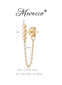 Mevecco Women Earrings Gold Stud 14K Gold Filled Small Simple Handmade Hypoallergenic Everyday Jewelry  - Image 4