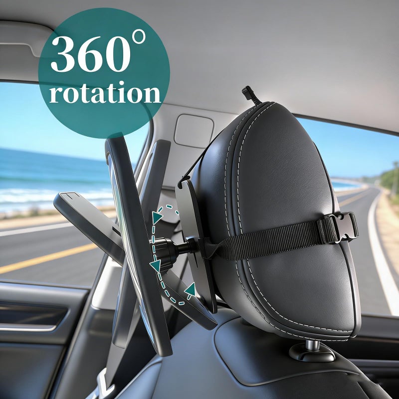 Funbliss Baby Car Mirror for Rear Facing Seat,360Â° Rotation, Safety Certified Shatterproof Acrylic Glass, Clear Wide View,Infant Mirror for Car Seat Rear Facing - Image 4