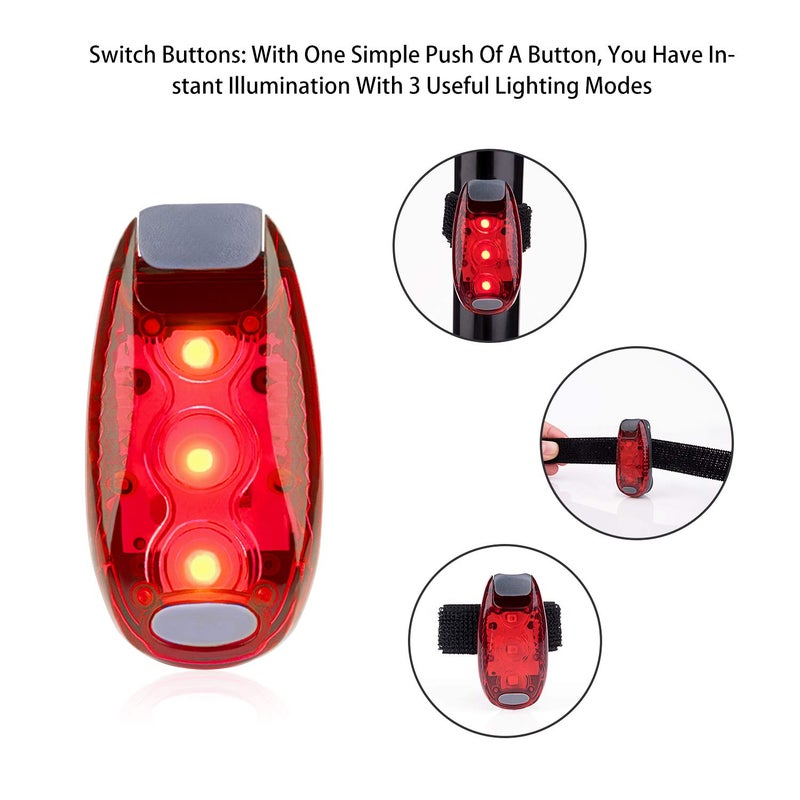 Awpeye 9 Pack Led Safety Light, Safety Light, High Visibility Strobe Running Lights Used for Bicycle, Walking Etc. Clip-On Running Lights Clip to Clothes Strap to Wrist, Bike Or Anywhere(Red/Blue/Green) - Image 5