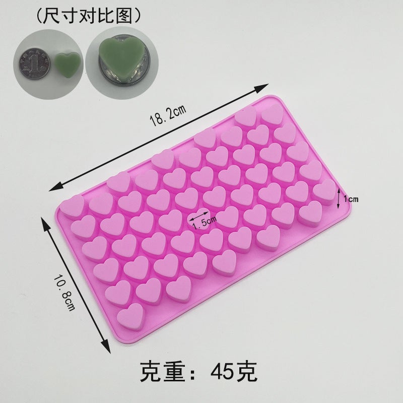 55-Piece Heart Mini Silicone Mold Non-Stick Chocolate Diy Cake Accessories Silicone Cake Mold - Image 5