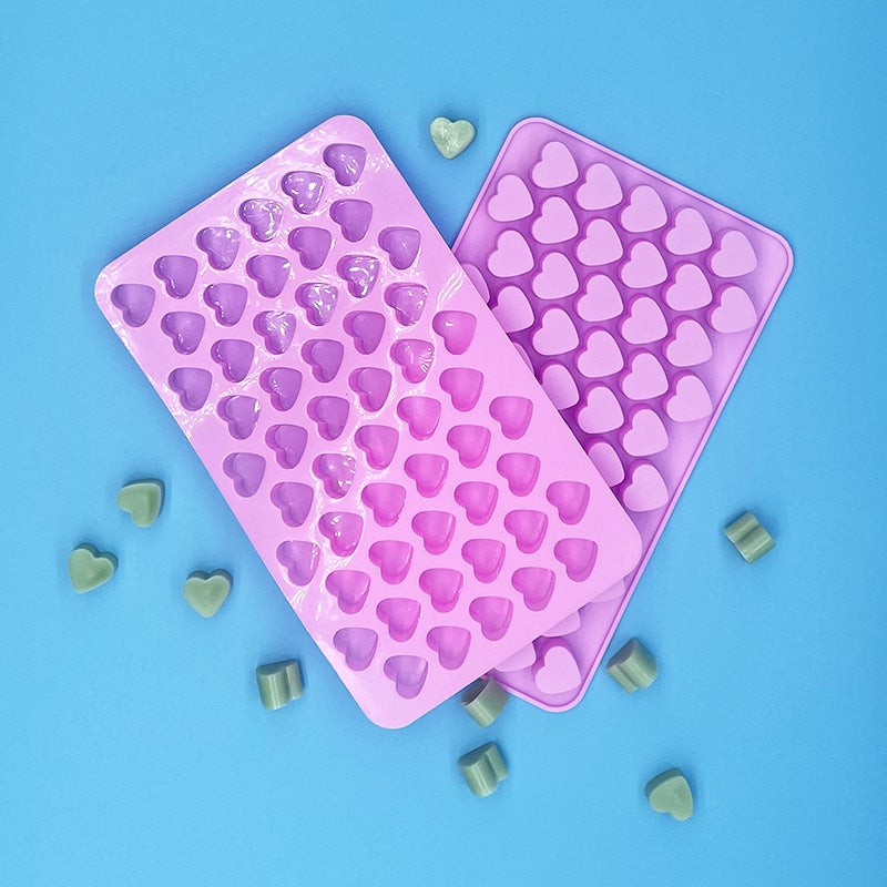 55-Piece Heart Mini Silicone Mold Non-Stick Chocolate Diy Cake Accessories Silicone Cake Mold - Image 3