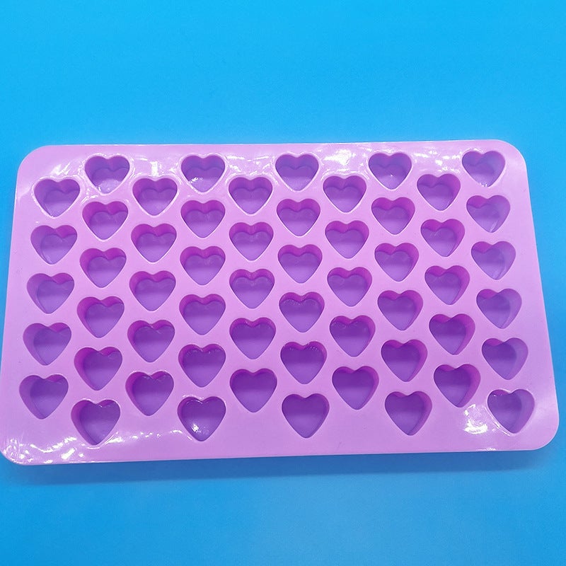 55-Piece Heart Mini Silicone Mold Non-Stick Chocolate Diy Cake Accessories Silicone Cake Mold - Image 1