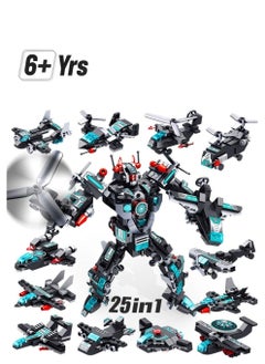 Bukela Robot Building Blocks Toy from 6 7 8 9 10 Years for Boys 577 Pieces Construction Toy 25-in-1 STEM Building Learning Toy Aeroplane Building Kit Educational Gift for Boys and Girls  - Image 1