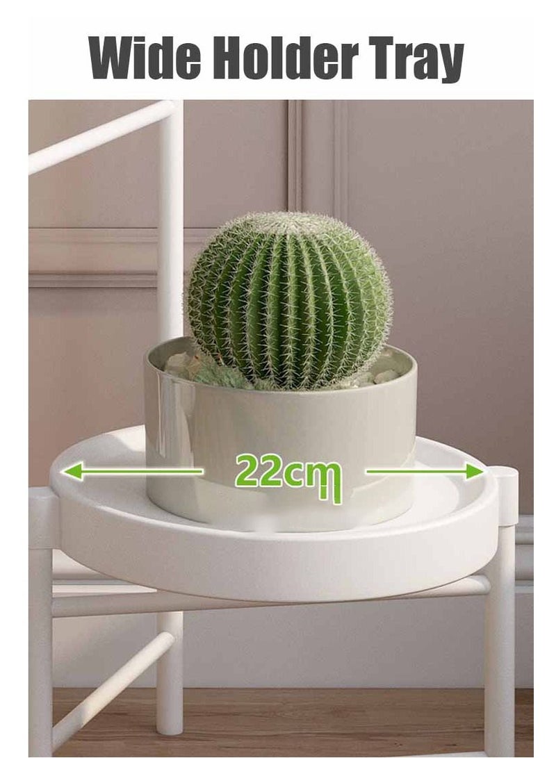 XiuWoo 3 Tier Metal Plant Stand Multiple Flower Pot, Heavy Duty Potted Holder, Plant Shelves Planter Rack Storage Organizer Display for Indoor Outdoor Garden Balcony - Image 3