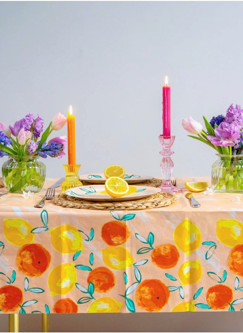 Talking Tables Citrus Fruit Recyclable Paper Table Cover  - Image 1