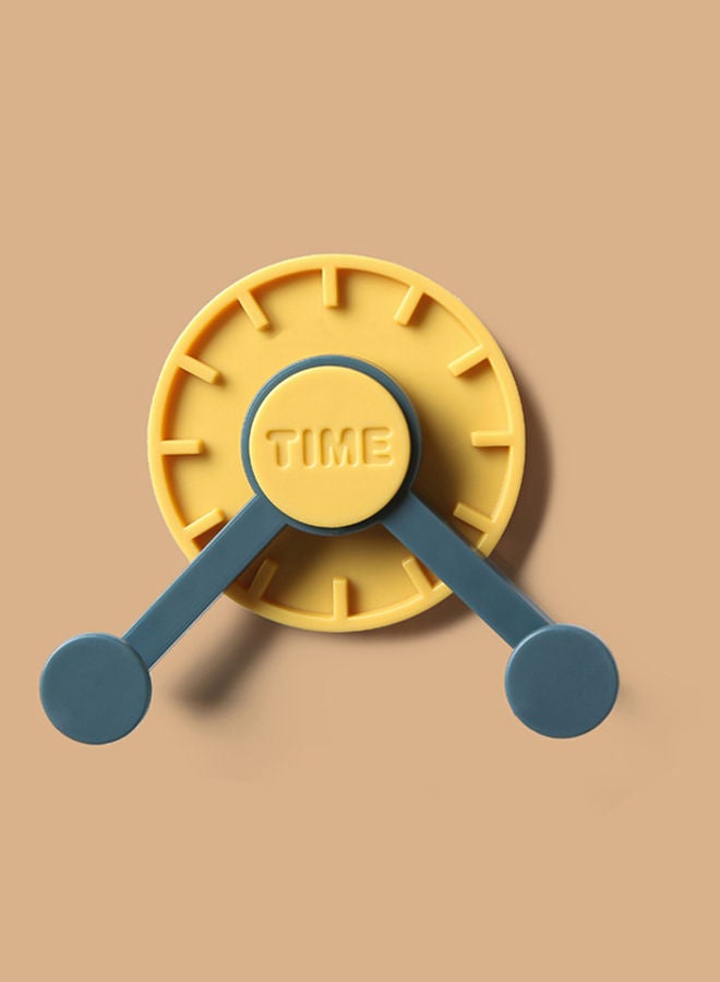 NIBEMINENT Multi Purpose Creative Clock Hook Yellow 5x7.3cm  - Image 1