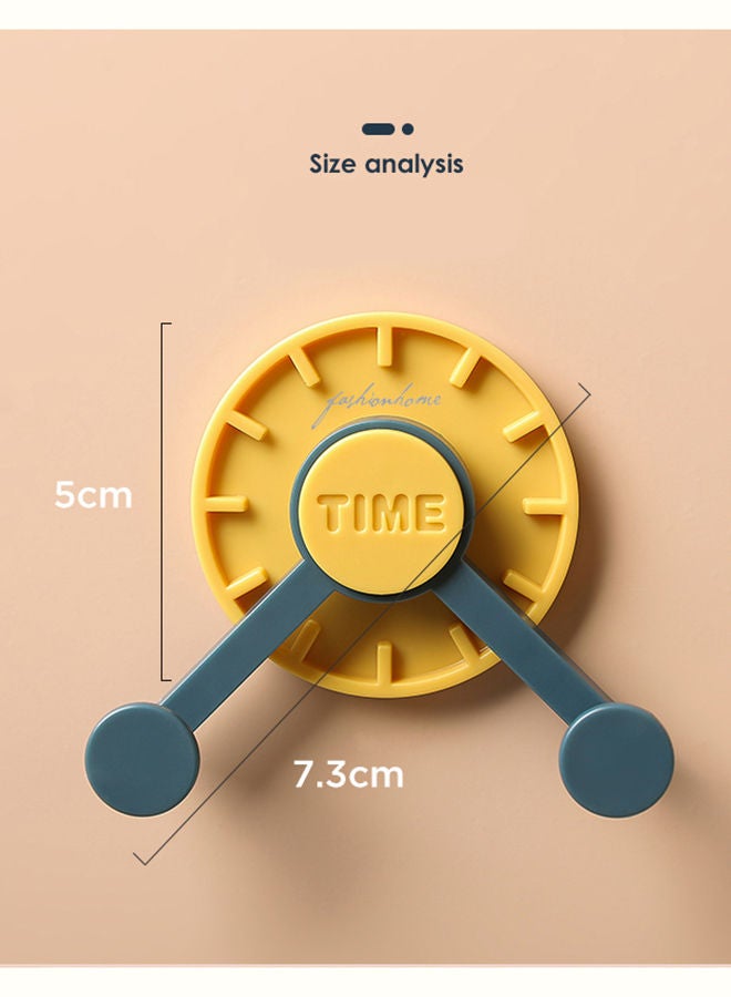 NIBEMINENT Multi Purpose Creative Clock Hook Yellow 5x7.3cm  - Image 5