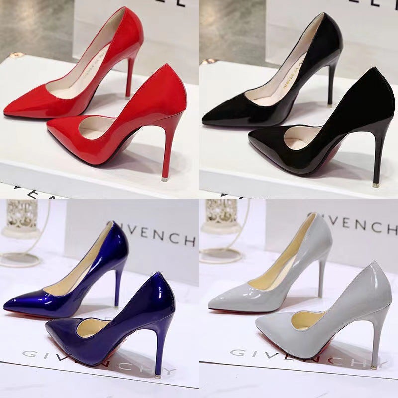 2023 New High Heels Women'S Stiletto Heel Korean-Style All-Match Pointed Nude Color Fresh Style Girl'S Spring Single-Layer Shoes For Winter - Image 4
