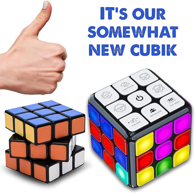 Skywin Light Up Rubix Cube, Puzzle STEM Game Cube for Kids - 7 Modes Interactive Toy for Fun & Skill Development, Christmas Easter Birthday Gifts for Boys & Girls, Toy Gift Idea for Kids Teens (Black) - Image 4