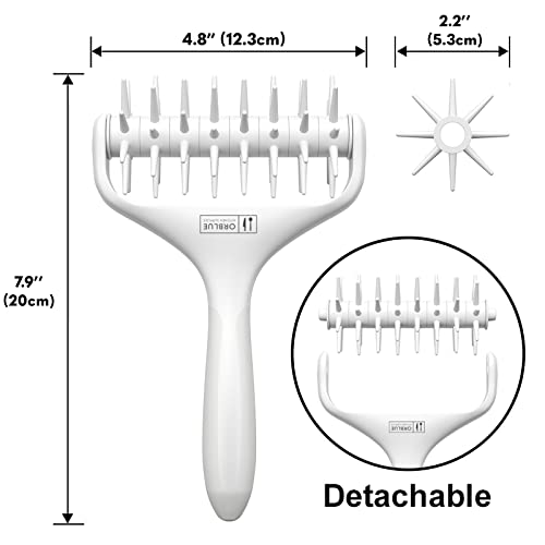Orblue Pizza Dough Docker, Pastry Roller with Spikes Pizza Docking Tool for Home & Commercial Kitchen - Pizza Making Accessories that Prevent Dough from Blistering Light Gray - Image 3