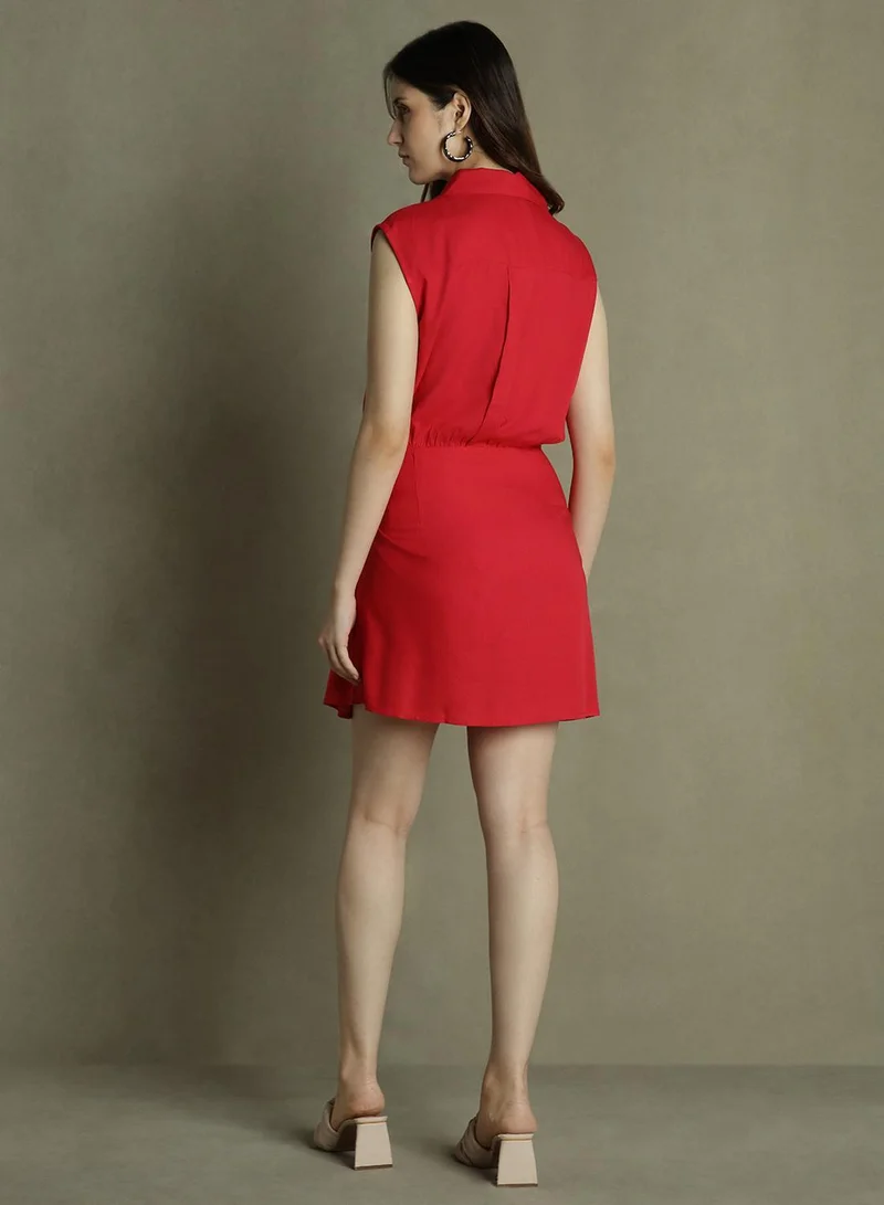 Dennis Lingo Sleeveless Shirred Dress