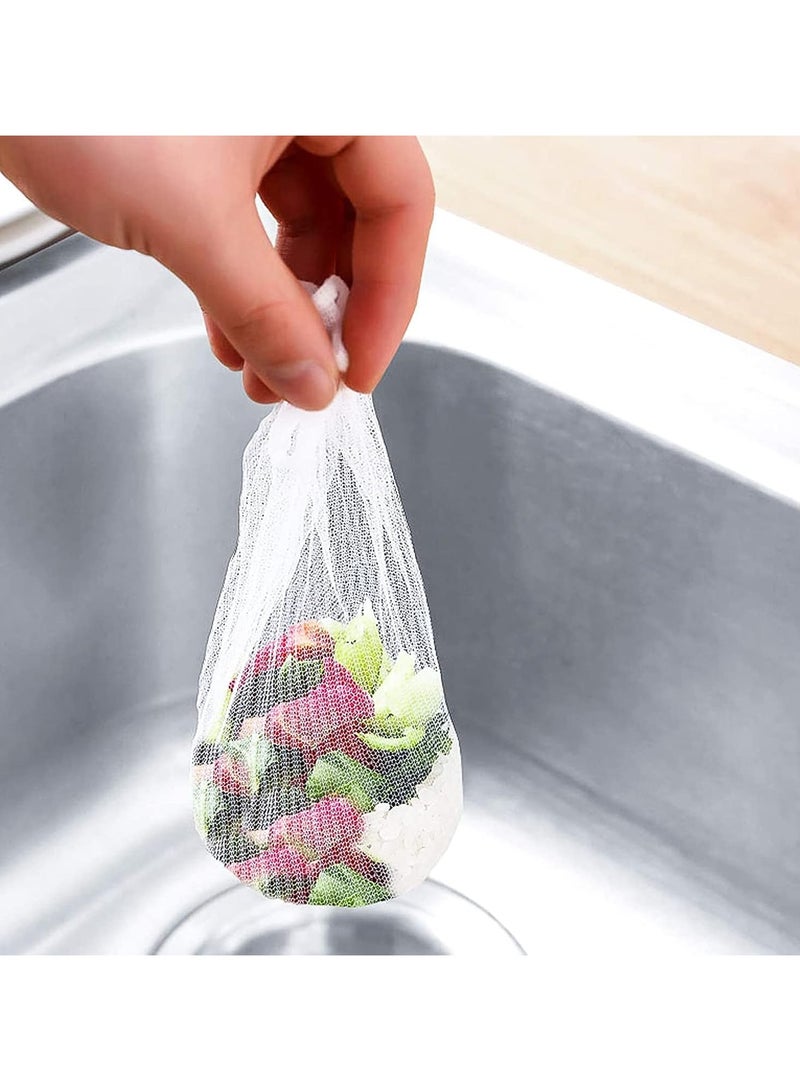 LK's shop Kitchen Sink Strainer, sink food catcher Corner Sink Strainer Basket with 100 Net Bags and double-sided tape for Kitchen Food Waste Leftover  - Image 4