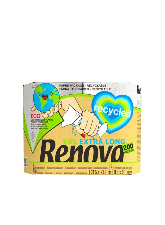 Tree Free Kitchen Towels, 2 Ply - 2 Rolls, Portugal