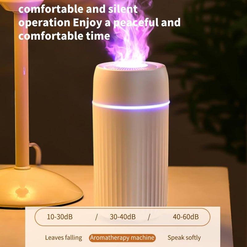 لولكس ناشر العطر للسيارة 100 مل، مرطب صغير USB، ناشر زيت عطري بالموجات فوق الصوتية، منعش للهواء بضباب بارد مع ضوء جوي ملون للسيارة والمكتب وغرفة النوم والمنزل (أبيض) - Image 4