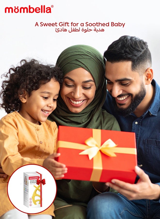 مومبيلا لعبة عضاضة الفيل | سيليكون ناعم وخالي من BPA | عدة نسيج لتهدئة اللثة المؤلمة | مشبك مجاني مرفق | آمنة للتجميد وغسل الصحون | مناسب من 3-6 أشهر | 11 × 7 × 3 سم - Image 5
