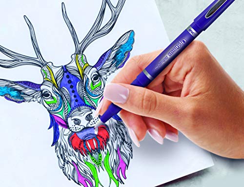 I-N-C OPTIMUS 24-Color 0.7mm Felt Tip Pens - No Bleed, For Writing, Drawing, Journaling - Image 4