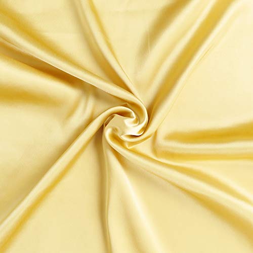 Oussum Satin Silk Pillowcase Cover Soft and Comfortable Hair & Skin Envelop Closure Home Decor Single Pcs with Free Scrunchie (Golden, King Size (20"x40") - Image 5