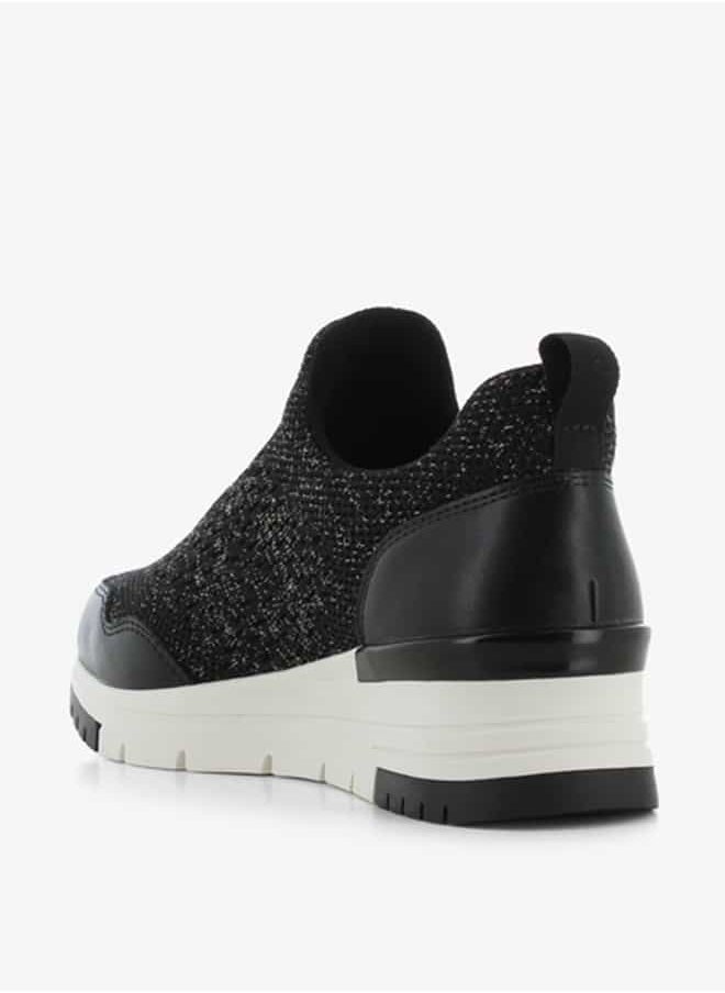 SJ Women's Textured Slip-On Low Ankle Sneakers with Zip Detail  - Image 4