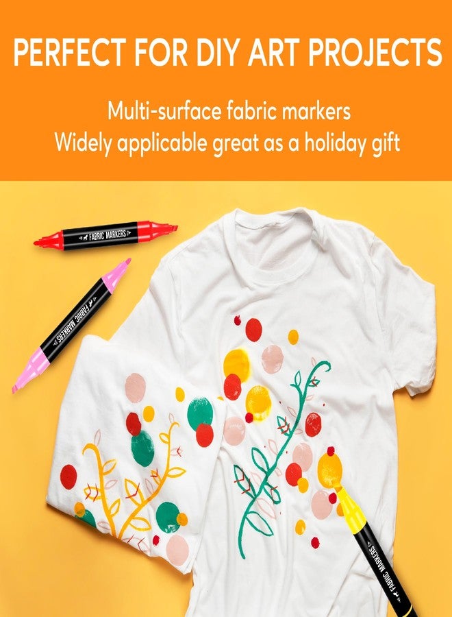 Pagather Fabric Markers Permanent for Clothes, 20 Colors Dual Tip with Fine and Chisel Tips Paint Pens for Clothing Canvas Tote Bags T-Shirt and Shoes, Non Toxic Ink for Kids and Adults - Image 4