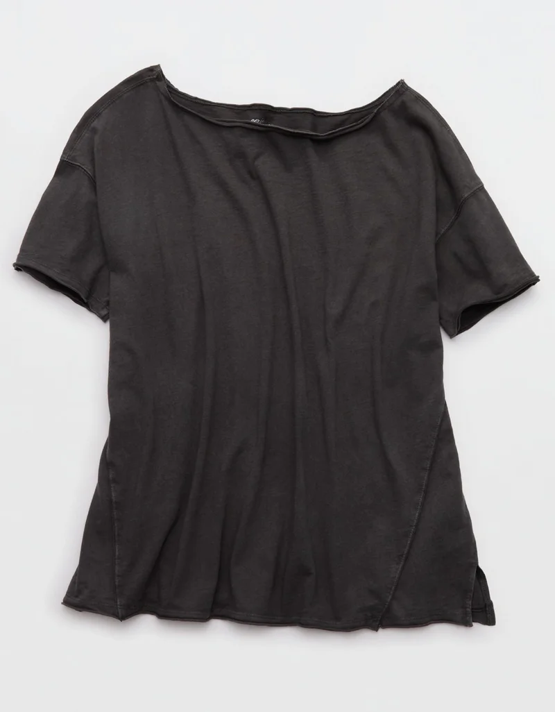 Aerie  Aerie Oversized Off The Shoulder T-Shirt for Women | Best Price UAE
