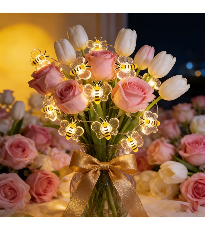 3m 9.84ft Warm LED Bee Fairy String Lights for Bedroom Party Decor - Image 5