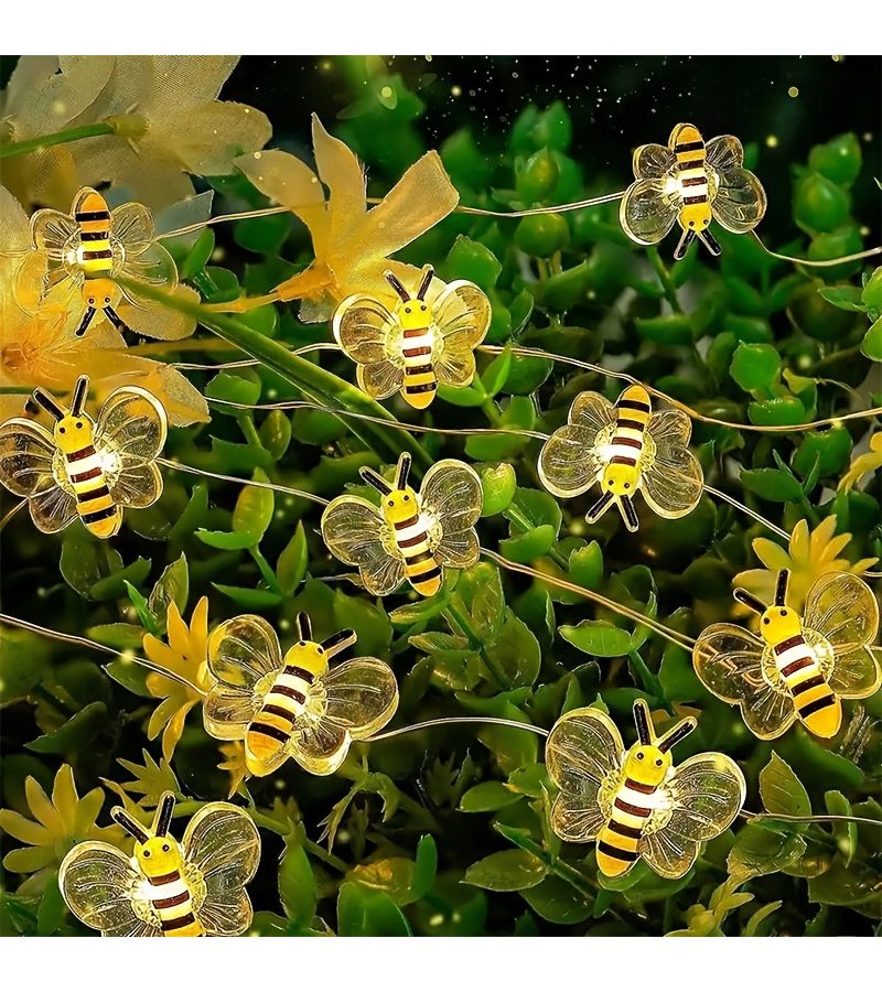 3m 9.84ft Warm LED Bee Fairy String Lights for Bedroom Party Decor - Image 1