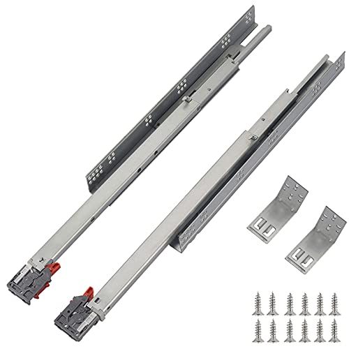 OCG Under Mount Drawer Slides 12 inch (1 Pair), Full Extension Soft Close Concealed Drawer Runners, Come with Mounting Screws and Brackets - Image 1