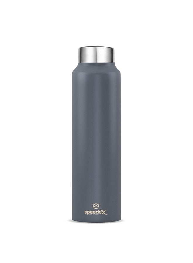 Speedex Stainless Steel Dark Grey Water Bottle 1 Litre with Screw Cap | Combo of 6 | Pack of 6 | Set of 6 | Leak Proof & BPA Free | Fridge Friendly for School, Office, Gym | For Men, Women, Kids - Image 2