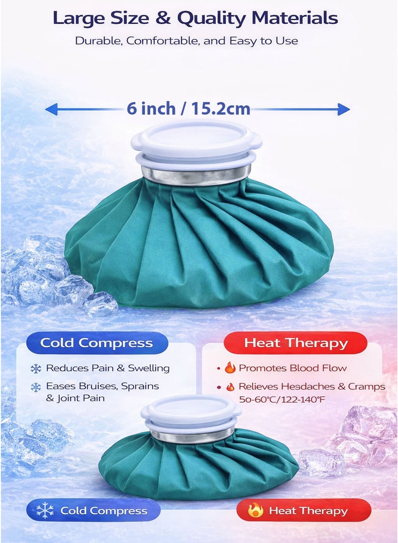 Spectrum Therapy Ice Bag Reusable 6 Inch 15.2 cm Hot and Cold Compress Pack for Pain Relief Cold Therapy Heat Therapy Ice Pack Bag for Bruises Swelling Sprains Soreness Joint Pain Muscle Aches Cramps Inflammation Post Workout Recovery Headache Migraine Fever First Aid Sports Injury Knee Elbow Ankle Back Wide Mouth Easy Fill Leak Resistant Screw Cap Cotton Dacron Fabric Portable Home Travel Physiotherapy Rehab - Image 5